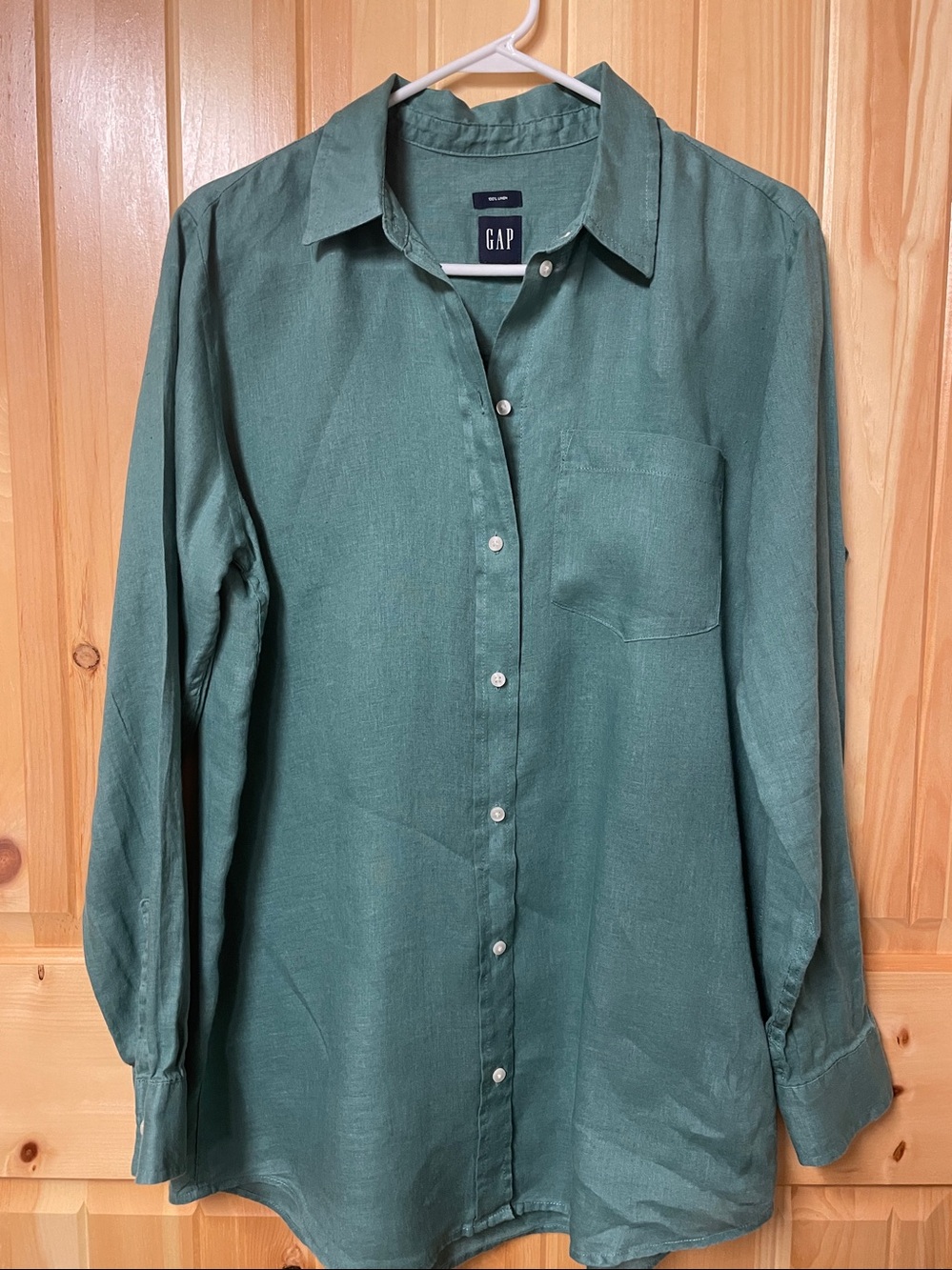 Gap Tall Linen Boyfriend Shirt